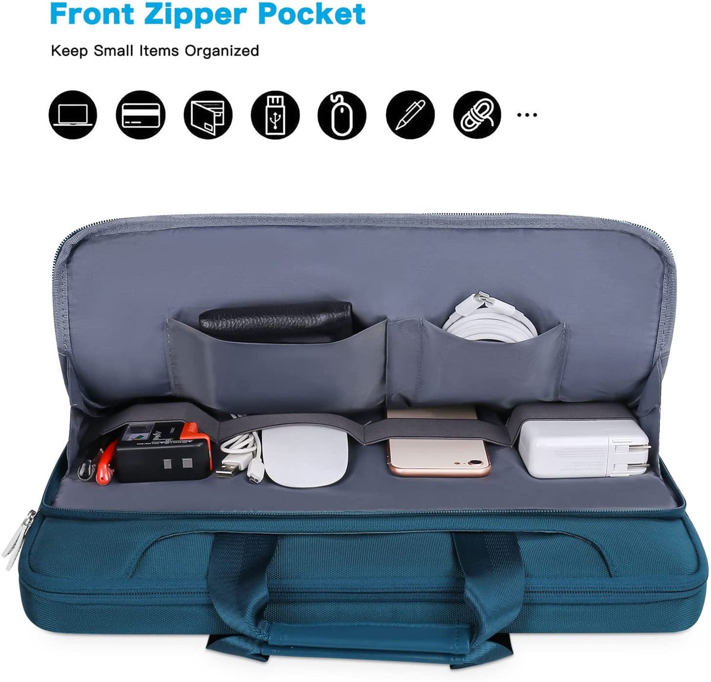 360 Protective Laptop Shoulder Bag Compatible with Macbook Pro 16 Inch 2021 2022 M1 A2485/2019-2020 A2141/Pro 15 A1398, 15-15.6 Inch Notebook, Matching Color Sleeve with Belt, Hunter Green