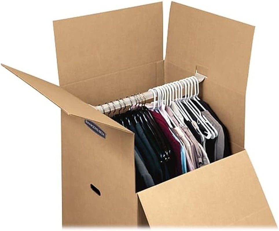 Smoothmove Wardrobe Moving Boxes, Short, 20 X 20 X 34 Inches, 3 Pack (7710902)