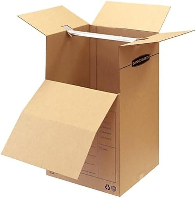 Smoothmove Wardrobe Moving Boxes, Short, 20 X 20 X 34 Inches, 3 Pack (7710902)