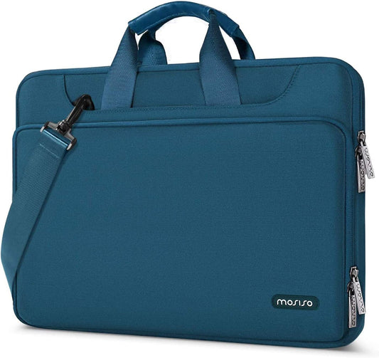 360 Protective Laptop Shoulder Bag Compatible with Macbook Pro 16 Inch 2021 2022 M1 A2485/2019-2020 A2141/Pro 15 A1398, 15-15.6 Inch Notebook, Matching Color Sleeve with Belt, Hunter Green
