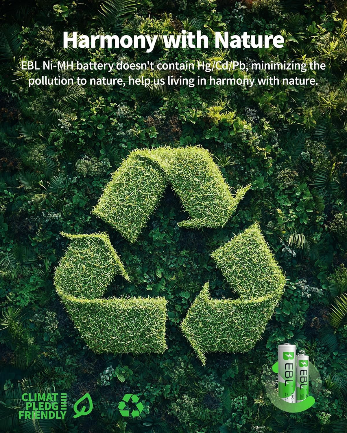 AA Rechargeable Batteries 2800Mah (4 Pack) and AAA Rechargeable Batteries 1100Mah (4 Pack), 1.2V Ni-Mh Batteries Combo