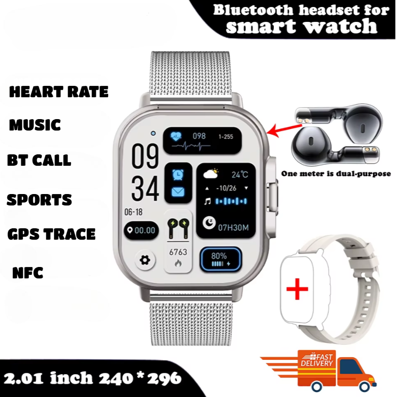 FusionBeat™ 2-in-1 Smartwatch & TWS Earbuds – Wear the Future on Your Wrist