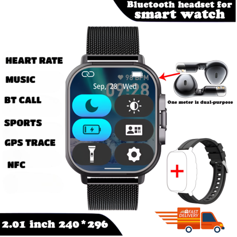 FusionBeat™ 2-in-1 Smartwatch & TWS Earbuds – Wear the Future on Your Wrist