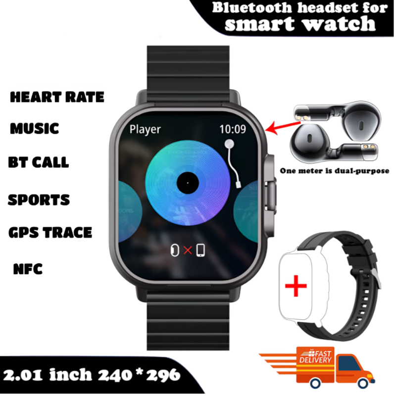 FusionBeat™ 2-in-1 Smartwatch & TWS Earbuds – Wear the Future on Your Wrist